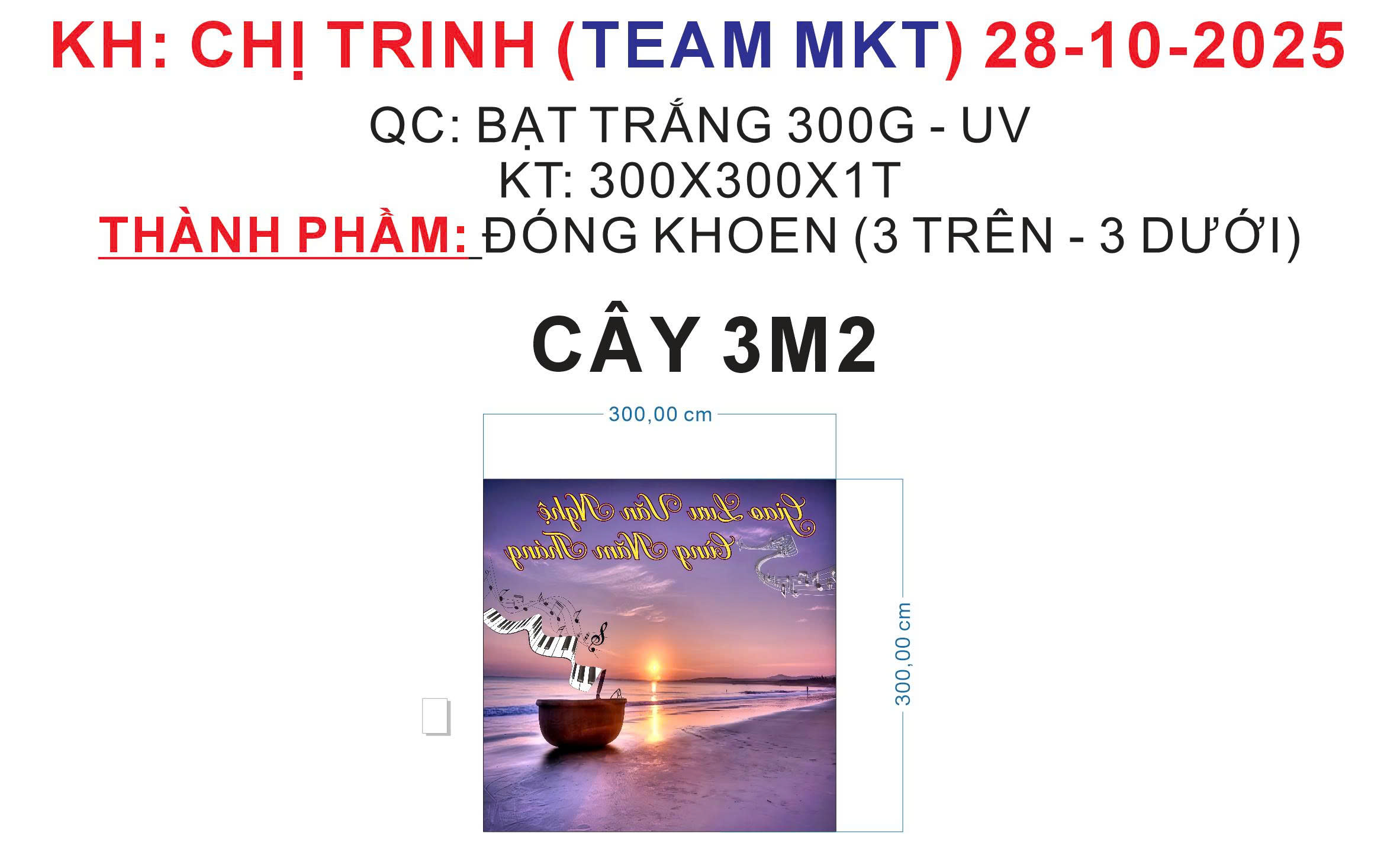 Sơ đồ kỹ thuật bạt in UV 300x300cm – in ngược cho video