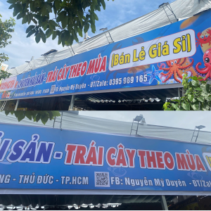 Bảng Hiệu Bạt Không Gân 16,5x1,75m – In Mực Dầu Ngoài Trời Bền Màu, Sắc Nét – UVISION In Ấn Quảng Cáo