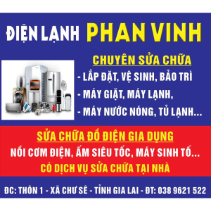 Bảng hiệu điện lạnh 1.89x1m in mực dầu hai mặt trên bạt trắng 300g, màu sắc bền đẹp, chống thấm nước, phù hợp treo ngoài trời.