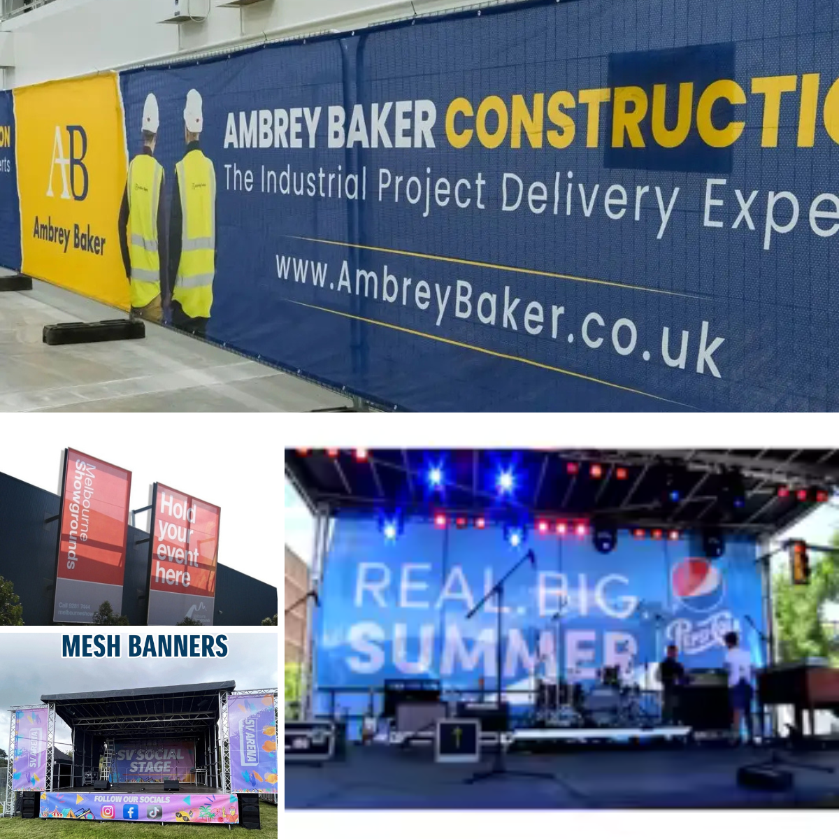 Băng Rôn Lưới Polyester In Logo Chống Gió – Banner Sự Kiện Ngoài Trời Hiệu Quả Cao